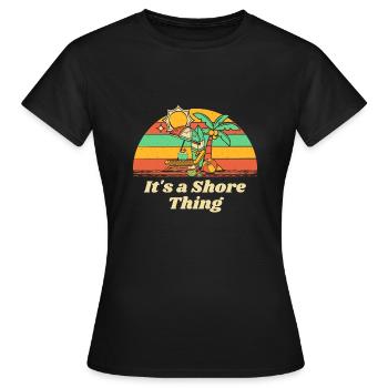 C’est un Shore Thing Beach Ocean Beach Lover Sea - T-shirt Femme - noir - Devant - AI Model Female 172 dark (172cm)