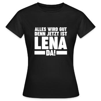 Lena - Frauen T-Shirt - Schwarz - Vorne - AI Model Female 172 dark (172cm)