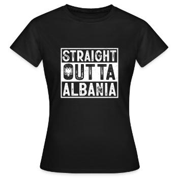 Drapeau albanais Aigle albanais Shqiponja - T-shirt Femme - noir - Devant - AI Model Female 172 dark (172cm)