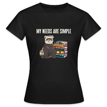 Ferret Owner Ferret - Women's T-Shirt - black - Front - AI Model Female 172 dark (172cm)