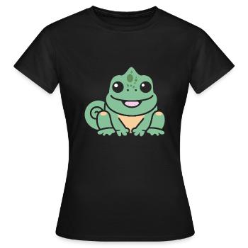 caméléon - T-shirt Femme - noir - Devant - AI Model Female 172 dark (172cm)