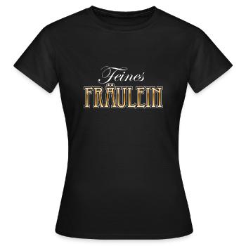 Feines Fräulein - Frauen T-Shirt - Schwarz - Vorne - AI Model Female 172 dark (172cm)