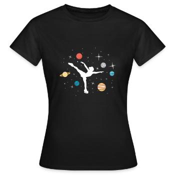 Patins de patinage de patinage artistique - T-shirt Femme - noir - Devant - AI Model Female 172 dark (172cm)