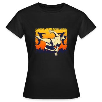 Freerunning Freerunner Parkour - T-shirt Femme - noir - Devant - AI Model Female 172 dark (172cm)