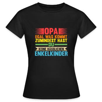 Großvater Enkelkinder Opa - Frauen T-Shirt - Schwarz - Vorne - AI Model Female 172 dark (172cm)