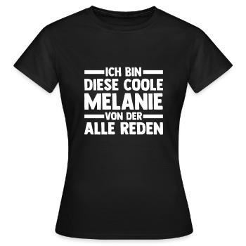 Melanie - Frauen T-Shirt - Schwarz - Vorne - AI Model Female 172 dark (172cm)