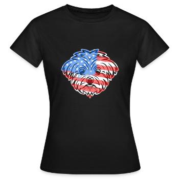 Maltese Maltese Flag - Women's T-Shirt - black - Front - AI Model Female 172 dark (172cm)