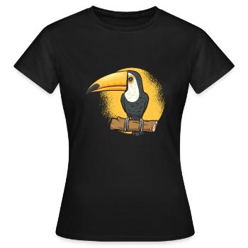 Tukan Vogel Regenwald - Frauen T-Shirt - Schwarz - Vorne - AI Model Female 172 dark (172cm)