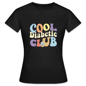Cool Diabetic Club Diabetes Warrior Awareness - Women's T-Shirt - black - Front - AI Model Female 172 dark (172cm)