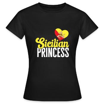 Sicily Flag Italy Sicily - Women's T-Shirt - black - Front - AI Model Female 172 dark (172cm)