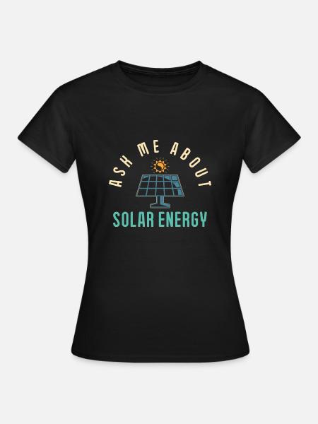 Solarmodul Solarenergie Solarstrom - Frauen T-Shirt - Schwarz