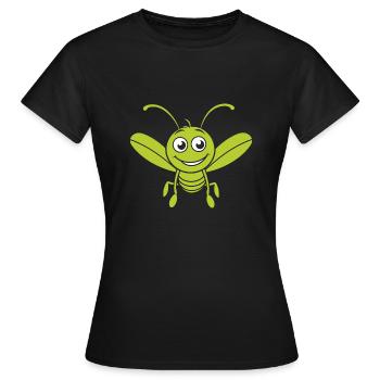 Sauterelle - T-shirt Femme - noir - Devant - AI Model Female 172 dark (172cm)