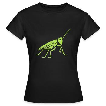 Sauterelle - T-shirt Femme - noir - Devant - AI Model Female 172 dark (172cm)