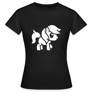 Poney - T-shirt Femme - noir - Devant - AI Model Female 172 dark (172cm)