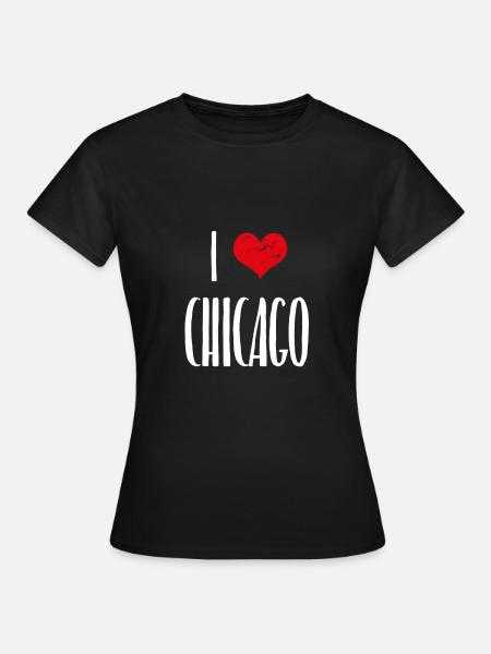 Chicago Illinois - Frauen T-Shirt - Schwarz