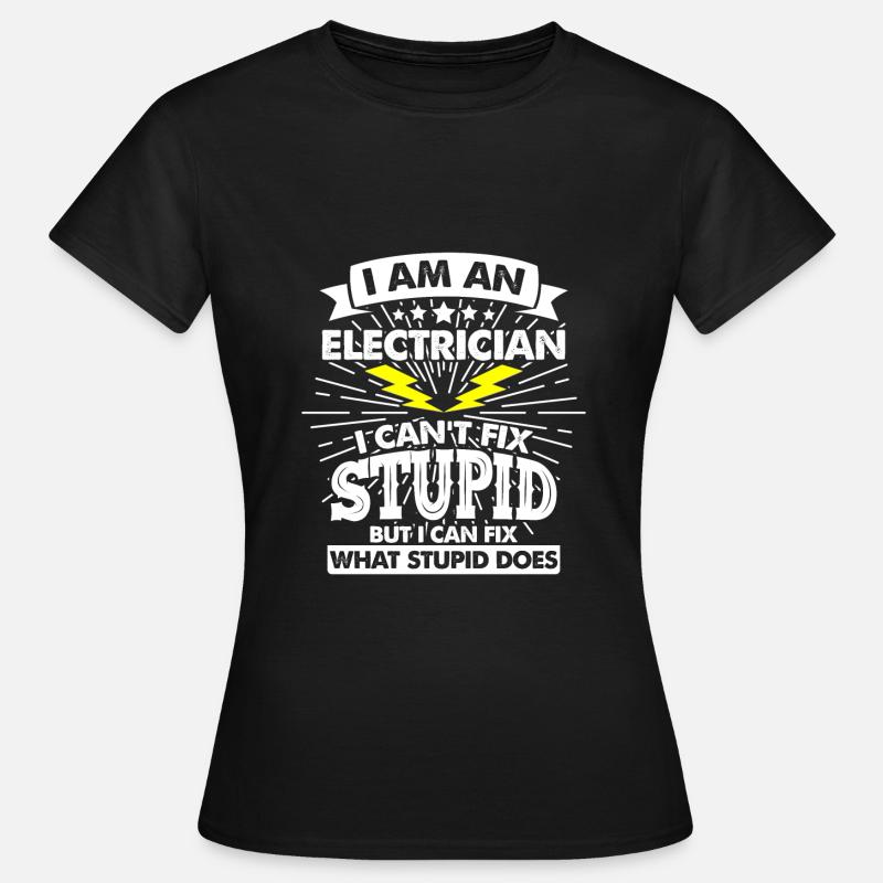 electrician electrical engineering master trainee apprentice - Women's T-Shirt - black