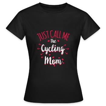 Cycling Mom SHIRT · Sexy · Bike · Geschenk - Frauen T-Shirt - Schwarz - Vorne - AI Model Female 172 dark (172cm)