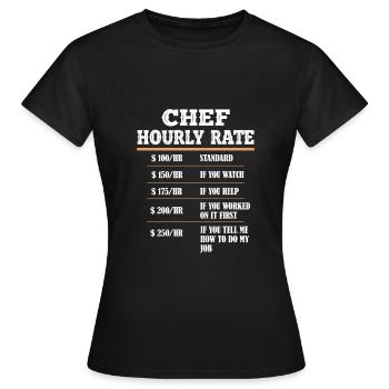 Cuisinier cuisinier cuisinier cuisinier cuisinier - T-shirt Femme - noir - Devant - AI Model Female 172 dark (172cm)