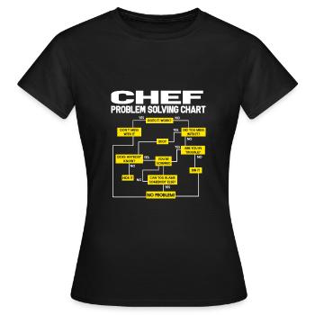 Cuisinier cuisinier chef cuisinier - T-shirt Femme - noir - Devant - AI Model Female 172 dark (172cm)