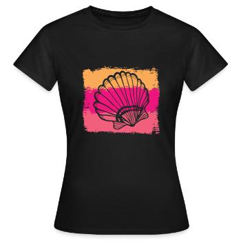 shell - Women's T-Shirt - black - Front - AI Model Female 172 dark (172cm)