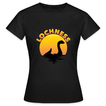 Lochness Nessie Ecosse - T-shirt Femme - noir - Devant - AI Model Female 172 dark (172cm)