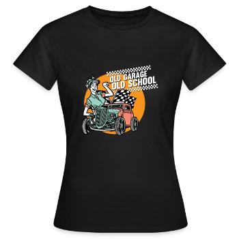 Pin-up rockabilly vintage - T-shirt Femme - noir - Devant - AI Model Female 172 dark (172cm)