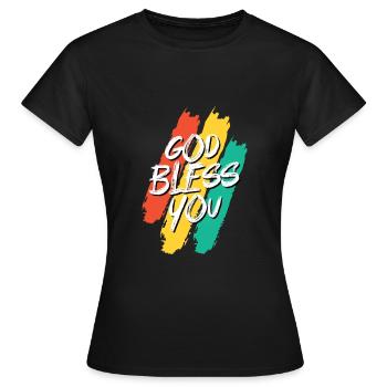 God bless you God bless you - Women's T-Shirt - black - Front - AI Model Female 172 dark (172cm)