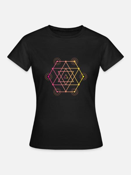 Geometrie Mathe Mathematik - Dame-T-shirt - sort