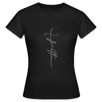 Jésus ChristFaith Foi Foi Jésus - T-shirt Femme - noir - Devant - AI Model Female 172 dark (172cm)