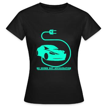 E Auto Elektro Auto Grün - Frauen T-Shirt - Schwarz - Vorne - AI Model Female 172 dark (172cm)
