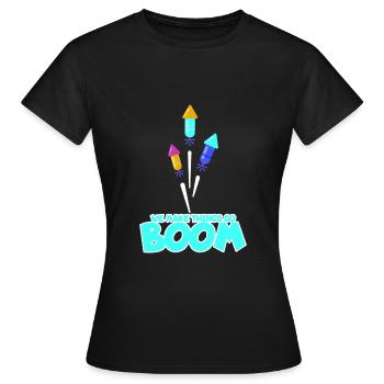 Feuerwerk Sylvster Neujahr Party - Frauen T-Shirt - Schwarz - Vorne - AI Model Female 172 dark (172cm)