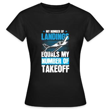Avion mouche voler - T-shirt Femme - noir - Devant - AI Model Female 172 dark (172cm)