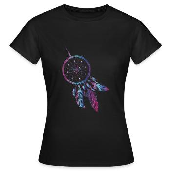 Dream catcher Indians Dream dream feather - Women's T-Shirt - black - Front - AI Model Female 172 dark (172cm)