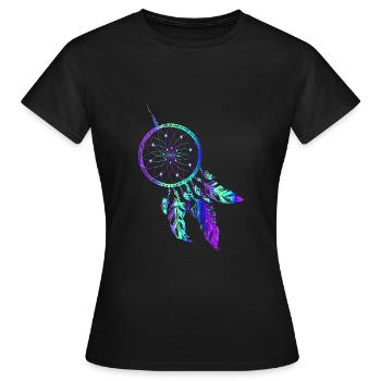 Dream catcher Indians Dream dream feather - Women's T-Shirt - black - Front - AI Model Female 172 dark (172cm)