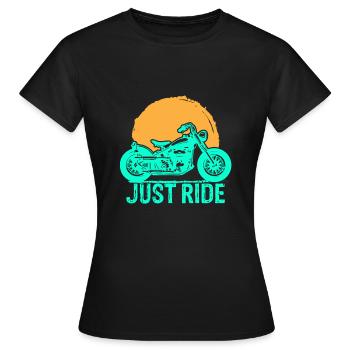 Motards Motocyclistes deux-roues - T-shirt Femme - noir - Devant - AI Model Female 172 dark (172cm)