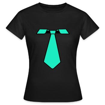 Cravate Mardi Gras Mardi Gras - T-shirt Femme - noir - Devant - AI Model Female 172 dark (172cm)