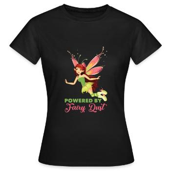 Conte de fées elfe - T-shirt Femme - noir - Devant - AI Model Female 172 dark (172cm)
