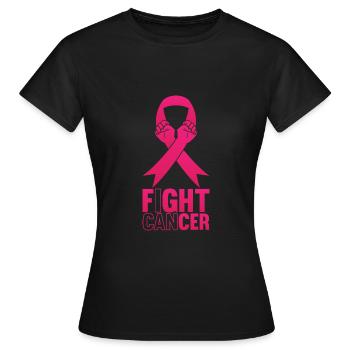 Fight Cancer Cancer Fights Disease - Women's T-Shirt - black - Front - AI Model Female 172 dark (172cm)