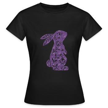 Pâques, le lapin de Pâques Joyeuses Pâques - T-shirt Femme - noir - Devant - AI Model Female 172 dark (172cm)
