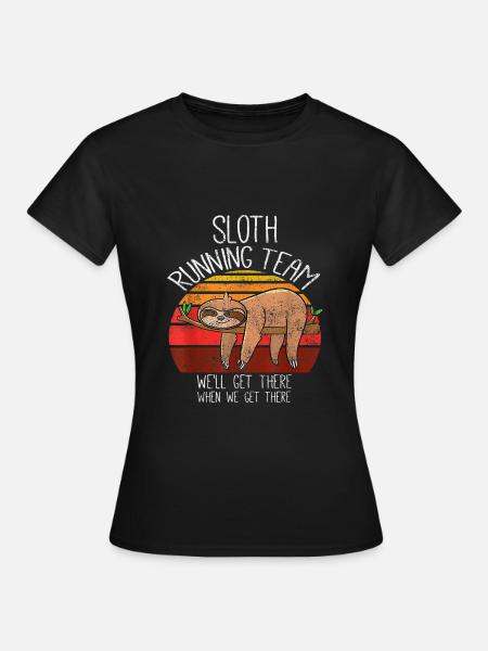 Faultier Faultiere Lauf Running Team Ankommen - T-shirt dam - svart