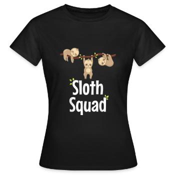 Paresseux Gang Squad - T-shirt Femme - noir - Devant - AI Model Female 172 dark (172cm)