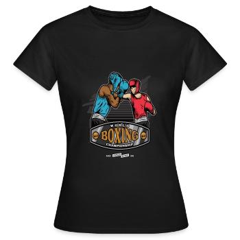 Boxen Boxer Boxkampf - Frauen T-Shirt - Schwarz - Vorne - AI Model Female 172 dark (172cm)