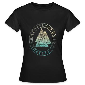 Yggdrasil World Tree World Ash Nordic - Women's T-Shirt - black - Front - AI Model Female 172 dark (172cm)