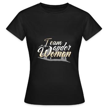 Wander Woman Wandern - Frauen T-Shirt - Schwarz - Vorne - AI Model Female 172 dark (172cm)