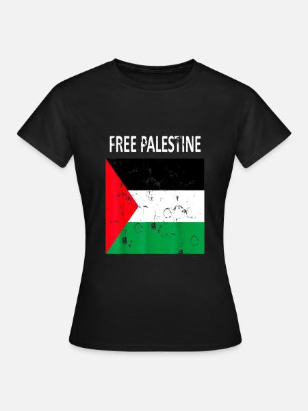 Palästina Frei Freiheit Free Gaza - Dame-T-shirt - sort