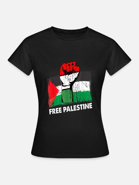 Palästina Frei Freiheit Free Gaza - Dame-T-shirt - sort
