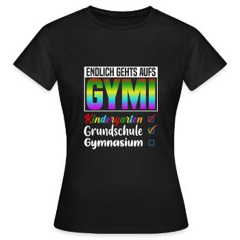 Kindergarten Grundschule Gymnasium - Frauen T-Shirt - Schwarz - Vorne - AI Model Female 172 dark (172cm)