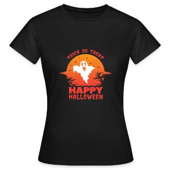 Halloween Trick Or Treat - Frauen T-Shirt - Schwarz - Vorne - AI Model Female 172 dark (172cm)