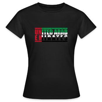 Émirats arabes unis - T-shirt Femme - noir - Devant - AI Model Female 172 dark (172cm)