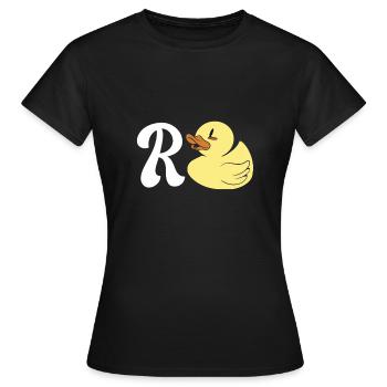 Pension Ente Rente Abschied Geschenk - Frauen T-Shirt - Schwarz - Vorne - AI Model Female 172 dark (172cm)